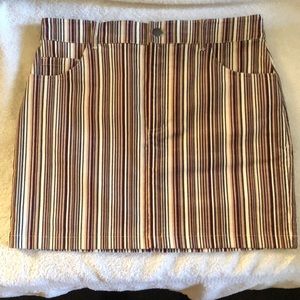 Striped corduroy skirt
